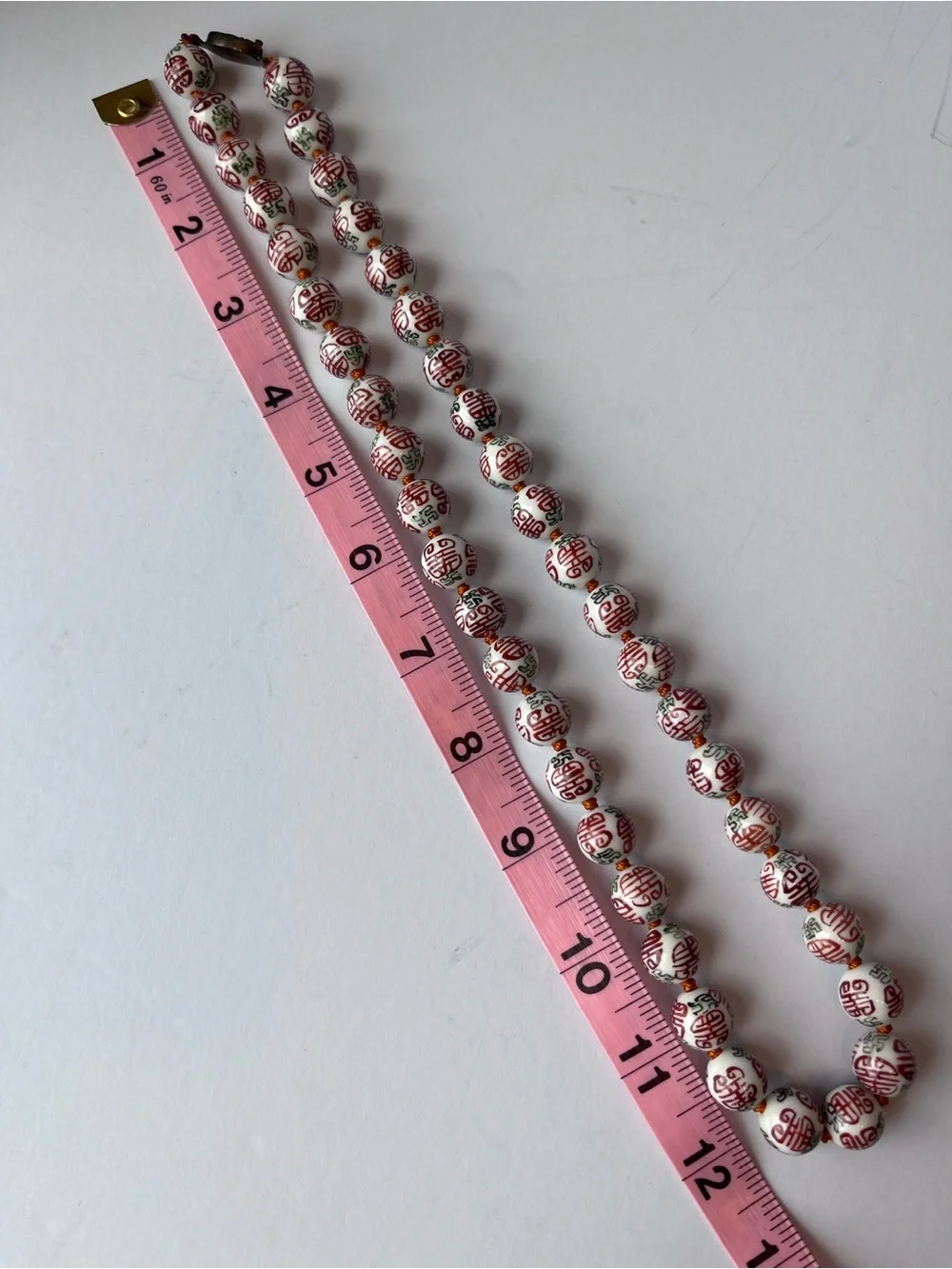 Vintage Chinese Export Red Beaded Necklace